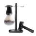 Amagogo 3-part shaving set razor set black color elegant shaving brush set including edge razor holder shaving brush shaving accessories