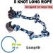 Luxmay Indestructible Dog Toys - Strong 92 cm Rope for Large & Medium Dogs - Durable Chew Toy with 5 Knots - Interactive Blue Dog Rope - Buy Online on GoSupps.com