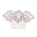 Housoutil Tiara Bride White Hair Crystal