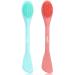 MSQ 2 in 1 mask brush silicone face mask brush and soft face brush wash for make-up remove the brush sludge tone face cleaning brush blue+orange