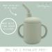 LoveyLu Silicone Sippy Cup - Toddler Cup with Straw & Handles | 100% Safe Food Grade Silicone | Microwave, Dishwasher, Freezer Safe (Sage) - Buy Online on GoSupps.com