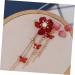 Ipetboom Tassels Hair Clips Hair Pin Hair Barrettes Flower Hairpins Flower Shape Hairpins Antique Style Barrettes Clip Red Chinese Style Hair Clips - Buy Online on GoSupps.com