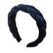 amangul Headbands for Women Braided Headband Fashion Hairband Slip Hair Accessories Stretchy Headpiece Headwear(Navy Blue)