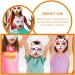 Buy Abaodam Therian Cat Masks - 2pcs White DIY Half Face Masks for Kids | Masquerade & Party Accessories | International Shipping - Buy Online on GoSupps.com