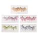 minkissy 5 Pairs Colored False Eyelashes Long Eyelashes for Halloween Lashes with Glitter Dramatic False Eyelashes Lashes with Color False Lash Chemical Fiber 3d European and American