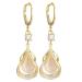 Anulely magnetic earrings |Lymph flow crystal dangling earrings - slimming magnetic lymph flow earring combustion fat light magnetic plug drop earring for women weight loss