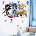 Speed Power Red Hedgehog Anime Cartoon Wall Stickers 3D Breaking Wall Decals - Wall Decor for Bedrooms & Living Room - Buy Online on GoSupps.com