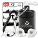 High Fidelity Concert Ear Plugs With Cord  Invisible Musicians Ear Plugs  Reusable Hearing Protection For Music Festivals  Raves  DJs  Motorcycles  Work  Airplanes and More - Soft  Clear & Two Sizes