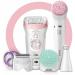 Braun Beauty Set 7-in-1 Hair Removal Epilator with Lady Shaver and Face Exfoliator - UK 2 Pin Plug - Gifts for Women - White/Pink - Buy Online on GoSupps.com