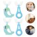 Buy Lalafina 4-Piece U-Shaped Manual Toothbrush Set for Kids | 360 Degrees Children's Toothbrush | Soft Silicone Travel Toothbrush & Massage Toothpaste - Buy Online on GoSupps.com