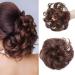 Scrunchie Bun Short Messy Hair Updo Hairpiece - Dark Brown & Auburn 35g - Buy Online on GoSupps.com
