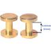 Durable 8mm Brass Backscrews - 50 Pairs Golden Leather Fasteners for Belts, Straps, Collars - Sturdy Binding Rivets for PU Studs - Buy Online on GoSupps.com
