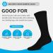 Doctor's Choice Diabetic Socks for Men - Seamless Non-Binding Top - 4 Pairs - Black - Large & X-Large Sizes - Buy Online on GoSupps.com