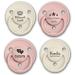 Pacifier double pack 2 pieces with engraving personalized your text Bibs de Lux made of silicone white and pink personalize