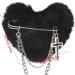 hgnxa Plush Heart Shape Side Hair Clip with Dangle Duckbill Hairpin for Woman Carnivals Taking Photo -slip Hairpin Black - Buy Online on GoSupps.com