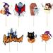 Halloween Cupcake Toppers Zombie Pumpkin Black Cat Witch Castle Cake Halloween Set | Paper Cards Toppers for Party Favors Zorq - Buy Online on GoSupps.com