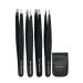 Eyebrow Tweezers - Set of 4 Professional Stainless Steel Tweezers for Facial Hair Removal- Eyebrow Tweezers for Women and Men - Professional eye brow twizzers and trimmer.