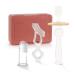 haakaa Training Toothbrush Set Oral Care Kit Soft Silicone Toothbrush for Baby Infants Toddlers & Kids Rust Color
