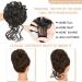Deethens Messy Hair Bun Scrunchie - Curly Updo Ponytail Chignon Hairpiece in Medium Chestnut Brown - Buy Online on GoSupps.com