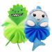 Ipetboom 2pcs Children's Bath Ball Kids Bodywash Bath Scrubber for Body Sponge Body Scrubber Kids Shower Loofahs Bath Shower Sponge Cartoon Bath Loofah Newborn Animal Bath Wipe Polyethylene