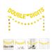 Warmhm 10th Birthday Banner 2pcs Latte Baby Ribbon Wafer Paper Baby Birthday Banner Girl 300CM Golden - Buy Online on GoSupps.com
