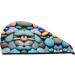 Colored Pebbles Coral Velvet Dry Hair Cap with Buttons - Ideal for Curly Long & Thick Hair Anti-Frizz Solution - Buy Online on GoSupps.com