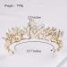 CanB Baroque Queen Bride Crown Tiara - Gold Rhinestone Wedding Hair Accessory (Style-2) - Buy Online on GoSupps.com