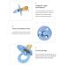 Virtcooy 5-Piece Silicone Pacifiers Set for Infants - Natural Rubber Newborn Pacifiers with Large Air Holes - Ideal for Teething - Blue - Buy Online on GoSupps.com