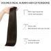 Doores Real Hair Clip Extensions - Dark Brown 40cm (16 inch) - 110g Seamless Remy Clip-Ins for Natural Thick Hair - Buy Online on GoSupps.com