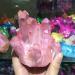 Crystal Rough 260-320g Rare Beautiful Rose Flame Aura Quartz Crystal Cluster Specimen Decoration - Buy Online on GoSupps.com