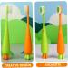 Minkissy Manual Toothbrush Set - 16 Pcs Carrot Design for Kids | Soft Fur Contour Oral Care Brushes - Buy Online on GoSupps.com
