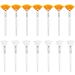 14 Pieces Fan Brushes Facial Applicator Brush Soft Fan Brushes Acid Applicator Brush Cosmetic Makeup Applicator Tools for Mud Cream (5.82 Inches, Yellow, White) 14 Count (Pack of 1) White,Brown