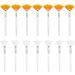 14 Pieces Fan Brushes Facial Applicator Brush Soft Fan Brushes Acid Applicator Brush Cosmetic Makeup Applicator Tools for Mud Cream (5.82 Inches, Yellow, White) 14 Count (Pack of 1) White,Brown