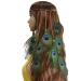 Peacock Feather Headband - Bohemian Tribal Indian Hair Band for Masquerade and Festivals - Buy Online on GoSupps.com