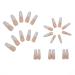MISUD French Press on Coffin Fake Nails | Long Ballerina False Nails 24Pcs | Matte Rhinestone Acrylic Nails for Women and Girls - Buy Online on GoSupps.com