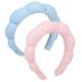 XNHIU 2 Pieces Spa Headband Sponge Spa Headband Terry Towel Cloth Fabric Head Band for Washing Face Makeup Headbands