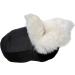Shop Luxury Lambskin Foot Warmer - Cuddly Merino Sheepskin Natural Fur in Black/White | International Shipping Available - Buy Online on GoSupps.com