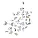 FEIlei 100Pcs Mixed Glass Crystal Hybrid Diamond Rhinestones Nail Art Decorations Drop Rhombus Flatback Stones 3D Gems