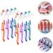 Ounona 8-Piece Double-Sided Toothbrush Set | Ergonomic Prosthesis Cleaning Brushes for false teeth | Portable Dental Care - Buy Online on GoSupps.com