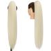 60 cm Ash Blonde Ponytail Extensions - Smooth Synthetic Drawstring Braid Hairpiece for Women - Long Straight Hair with Cord Strain - Buy Online on GoSupps.com