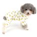Zunea small dog overall enchanting banana overall soft cotton romper puppies sleeping clothes unisex four legs pajama clothing for pets cats puppies XXL 2xl (pack of 1) banana