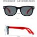 FOURCHEN Flexible Polarized Baby Sunglasses with Strap, Black Red, Age 0-3 - Buy Online on GoSupps.com