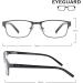 Buy EYEGUARD Reading Glasses for Men - Rectangular Lightweight Metal Grey - 1.75 Diopters - International Shipping Available - Buy Online on GoSupps.com