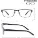 EYEGUARD Men's Rectangular Lightweight Metal Reading Glasses - Gray 3.00 | Stylish & Comfortable Eyewear for Every Occasion - Buy Online on GoSupps.com