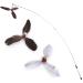Cobee cat Feather propeller wall toys cat feather toys replacement replacement refill spring interactive cat chaser toy kitten wall refill attachments for kitten (black + gray)