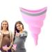 Womens Urinal Funnel - Standing Up to Pee Funnel Conch Type Female Urinal Device - Travel Urinal for Female Pee Funnel Reusable Women Pee Cup for Hiking Camping Picnic Pochy Conch Type + Stability Ring Light Pink