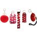 PUEZOKLY 10-Pack Keychains Kit for Girls - Personal Sirens Set | Perfect Gift for Moms & Women - Red Style - Buy Online on GoSupps.com