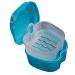 Wojonifuiliy dentistry box storage box with hanging net-false teeth box dental prosthesis hygienic for storing soaked prosthesis-bathing box prosthesis box for (green) green