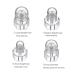 Elitzia Plastic Hydro Dermabrasion Microdermabrasion Heads 8pcs Set - Skin Cleaning Tool Beauty Machine Replacement Parts - Buy Online on GoSupps.com