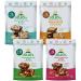 JOJO's Dark Chocolate Bites Made with Hemp, Plant Based Protein, Low Sugar, Low Carb, Vegan, Paleo & Keto Friendly, Healthy Snack, Variety Pack, 3.9oz Bag (4 Count)